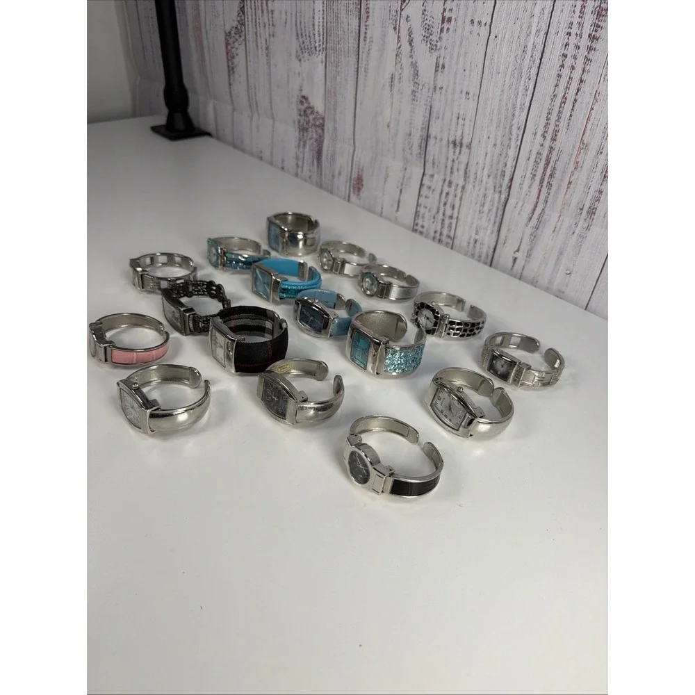 Cuff Bangle Bracelet Mostly Silver & Gold Tone Ladies Watches 16 Need Batteries